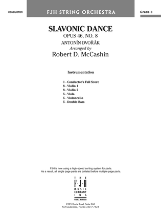 Slavonic Dance, Opus 46, No. 8: Score