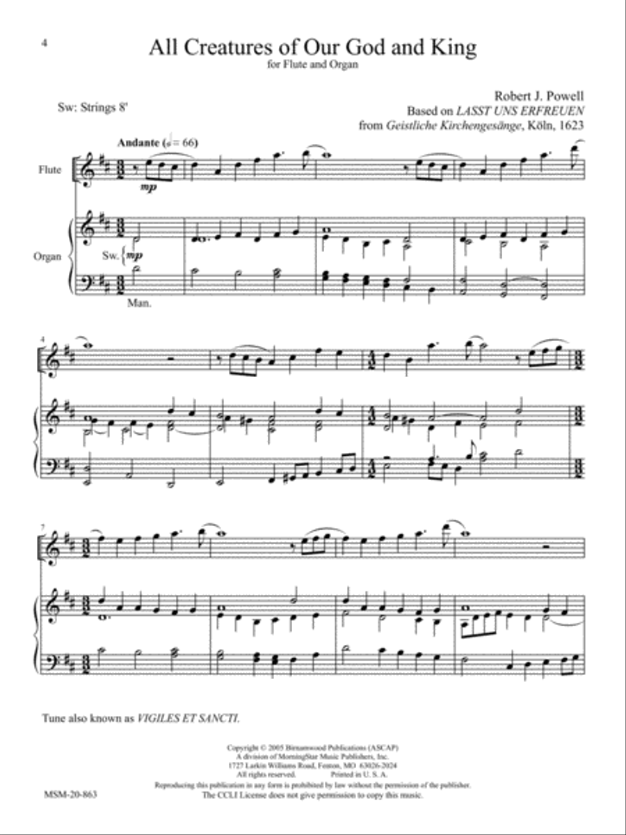 O God, Beyond All Praising Flute scores gallery preview page 4