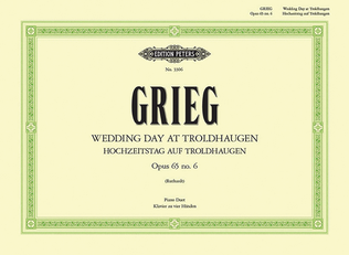 Book cover for Wedding Day at Troldhaugen Op. 65 No. 6 (Arranged for Piano Duet)
