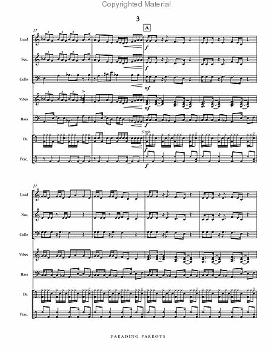 Parading Parrots Steel Drum Band scores gallery preview page 4