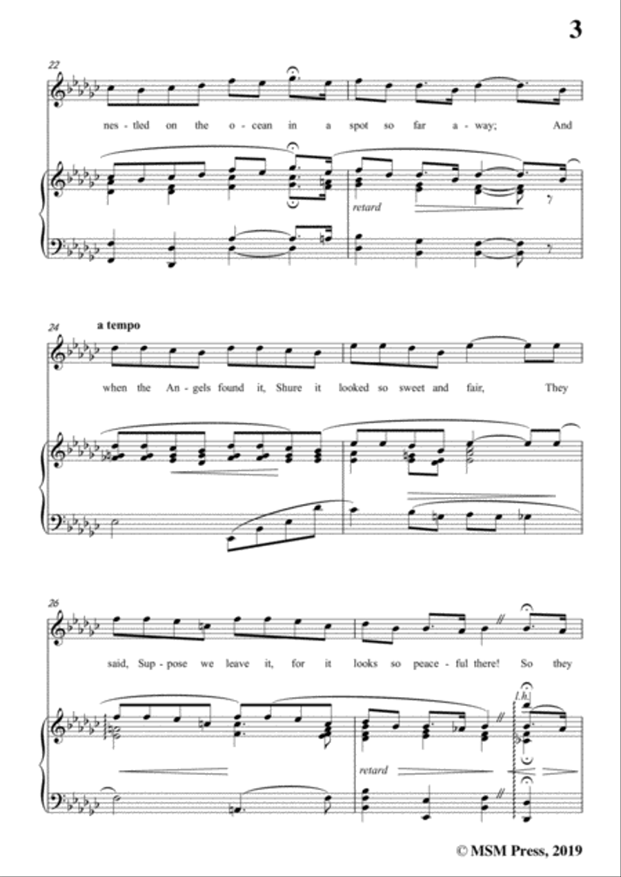 Ernest R. Ball-Little Bit of Heaven,in b flat minor,for Voice and Piano Voice Solo scores gallery preview page 5