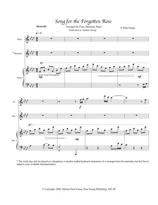 Song of the Forgotten Rose Trio for Marimba, Flute and Piano
