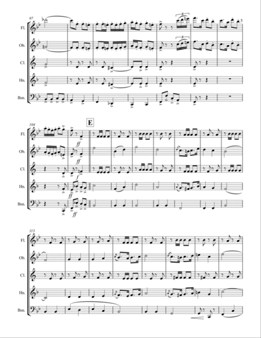 March – The Fairest of the Fair (for Woodwind Quintet) Woodwind Quintet scores gallery preview page 6