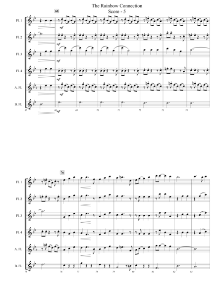 The Rainbow Connection by Kenny Ascher Flute Quartet - Digital Sheet Music