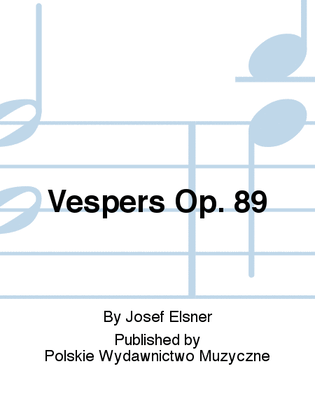 Book cover for Vespers Op. 89