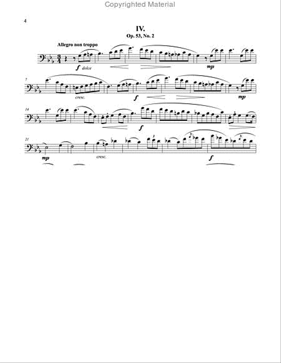 Six Songs Without Words for Euphonium & Piano Euphonium scores gallery preview page 5