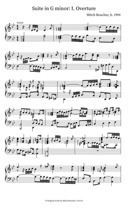 Keyboard Suite in G Minor: I. Overture