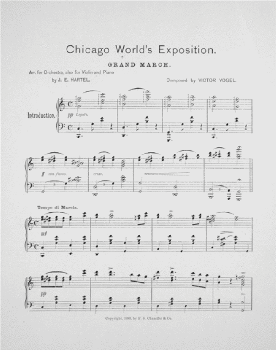 Chicago World's Exposition Grand March 3-Part scores gallery preview page 2
