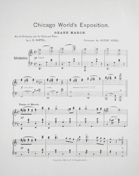 Chicago World's Exposition Grand March