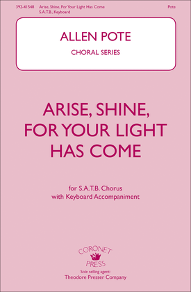 Book cover for Arise, Shine, For Your Light Has Come