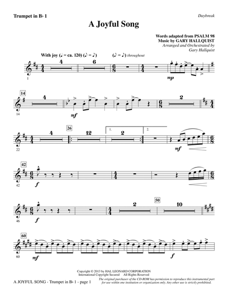 A Joyful Song - Bb Trumpet 1