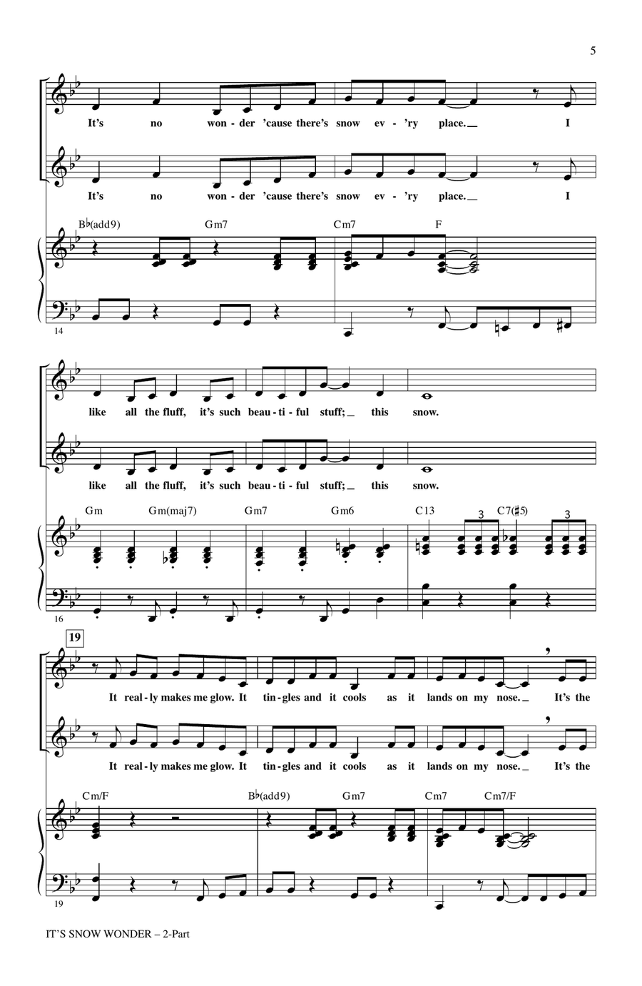 It's Snow Wonder It's Snow Wonder 2-Part scores gallery preview page 3