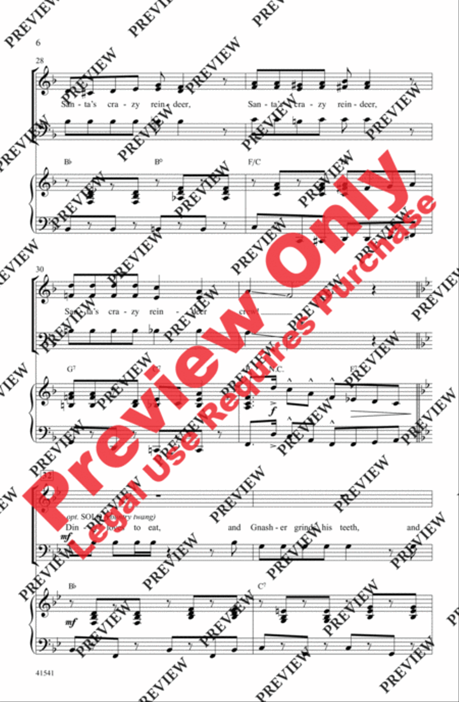 Santa's Crazy Reindeer 3-Part scores gallery preview page 6