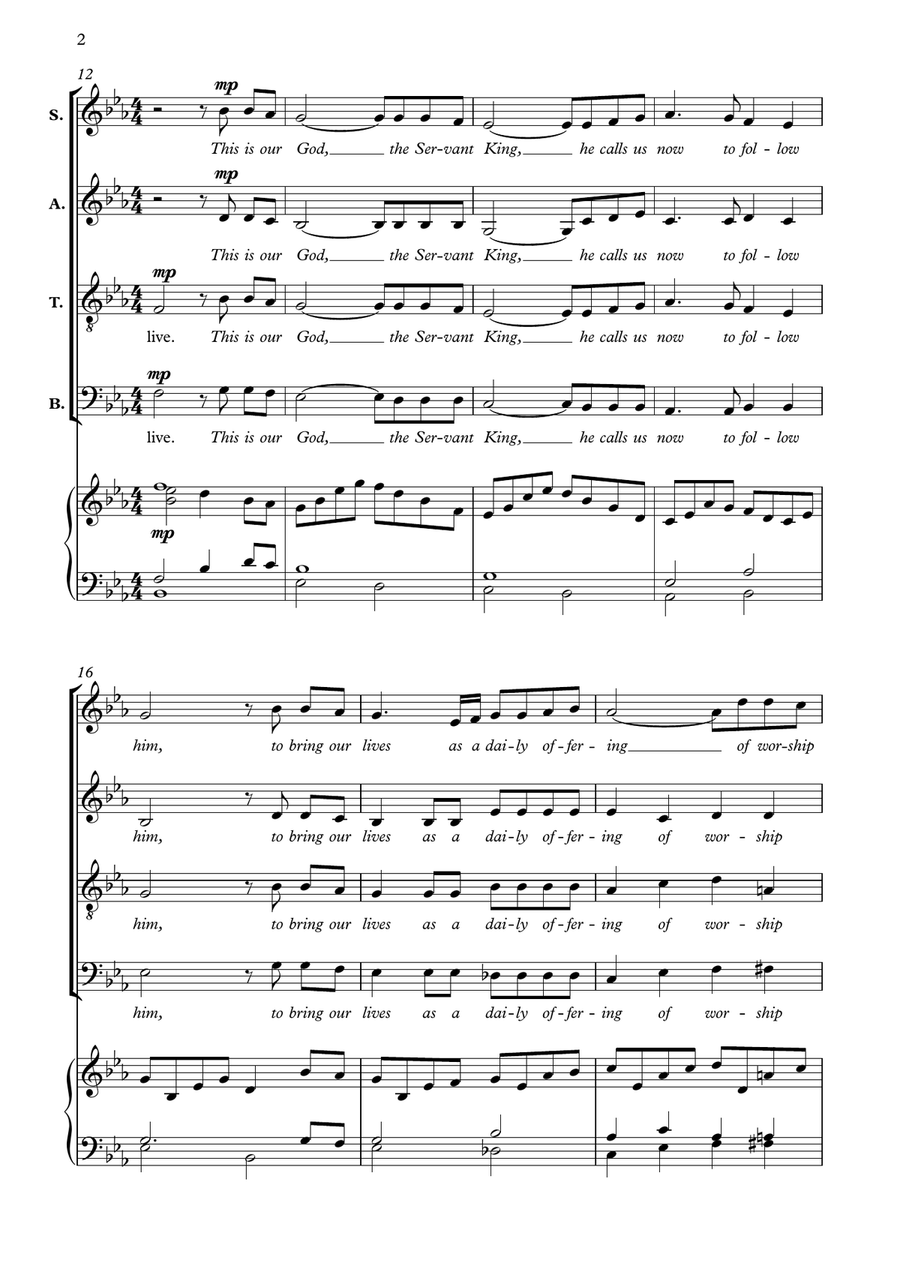 The Servant King From Heaven You Came 4-Part scores gallery preview page 4