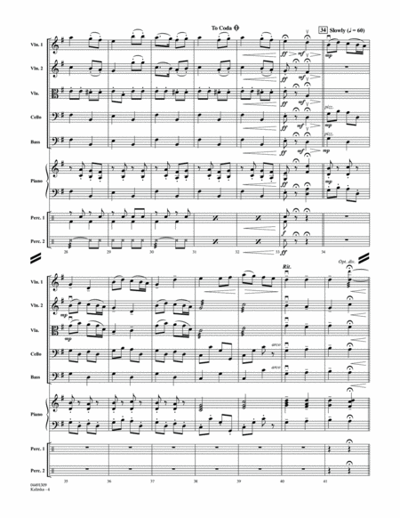 Kalinka - Conductor Score (Full Score)