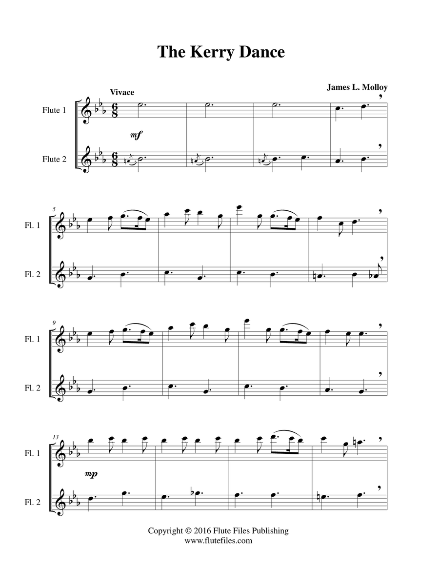The Kerry Dance - Flute Duet Flute Duet scores gallery preview page 3