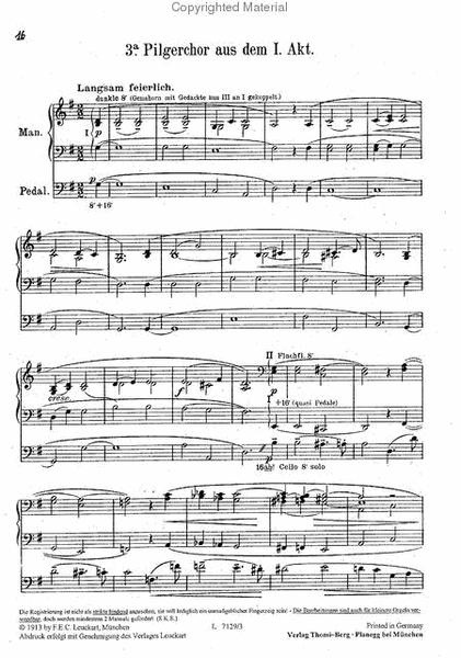 Richard Wagner Album - Nr. 3 - 5: Tannhauser (Pilgerchore I. und III Akt - Einzug der Gaste auf der Wartburg - Gebet der Elisabeth)