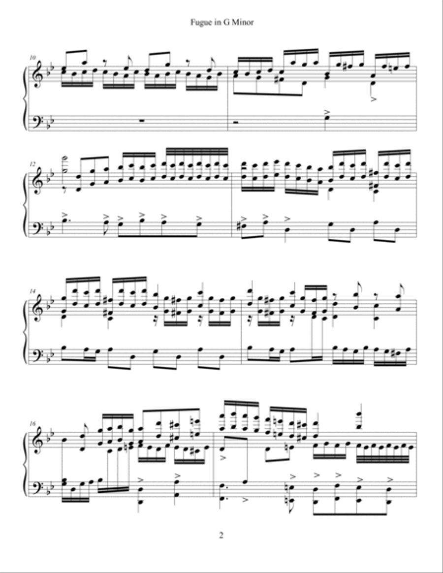 Fugue in G Minor Fugue in G Minor Handbell Choir scores gallery preview page 2