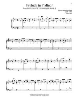 Book cover for Prelude No. 12 In F Minor, BWV 881