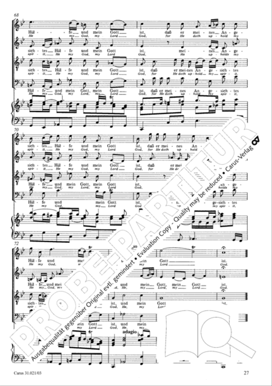 Lord my God, my heart and soul were sore distressed (Ich hatte viel Bekummernis) STB scores gallery preview page 28