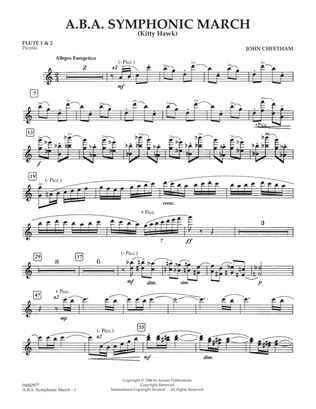 A.B.A. Symphonic March (Kitty Hawk) - Flute 1 & 2 (Piccolo)