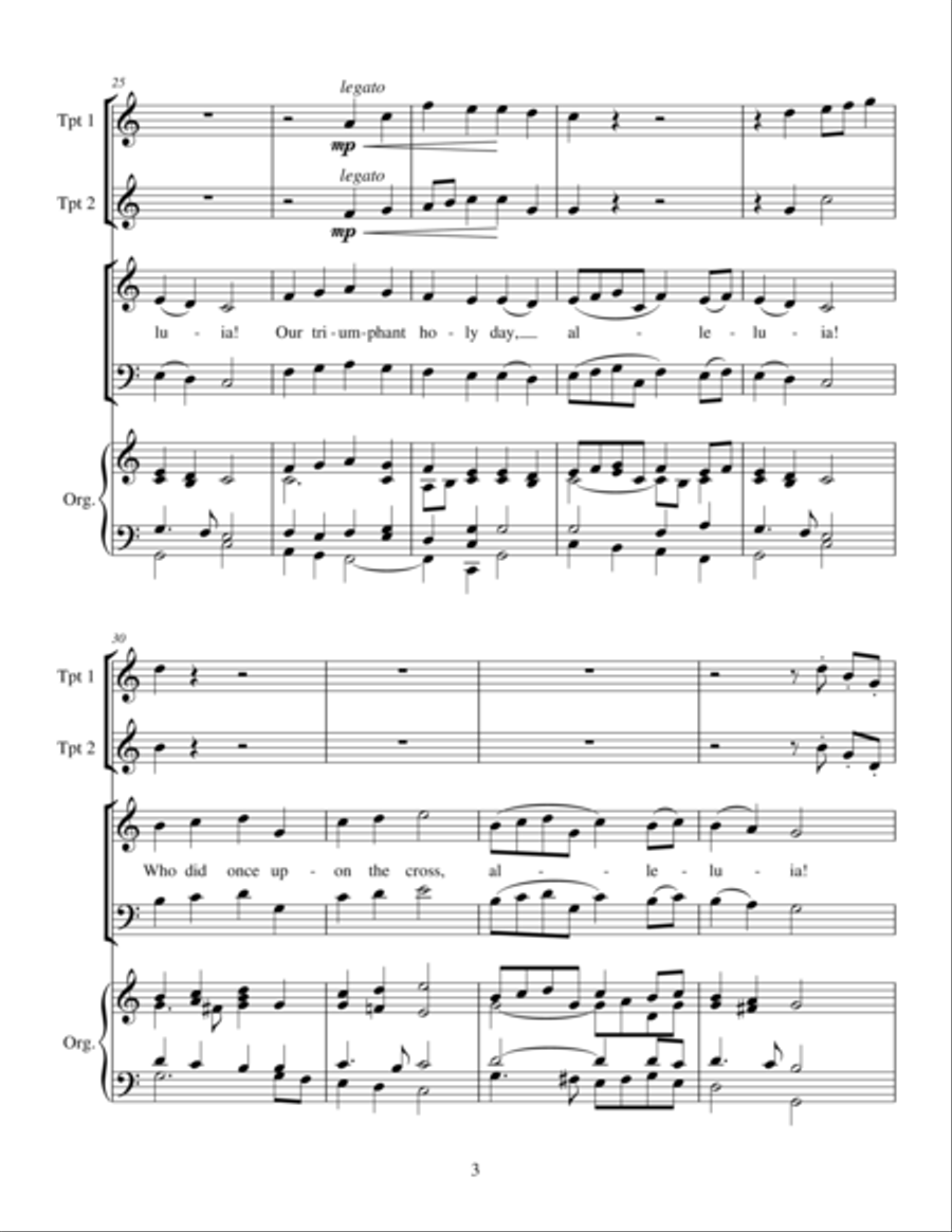 Jesus Christ Is Risen Today 4-Part scores gallery preview page 4