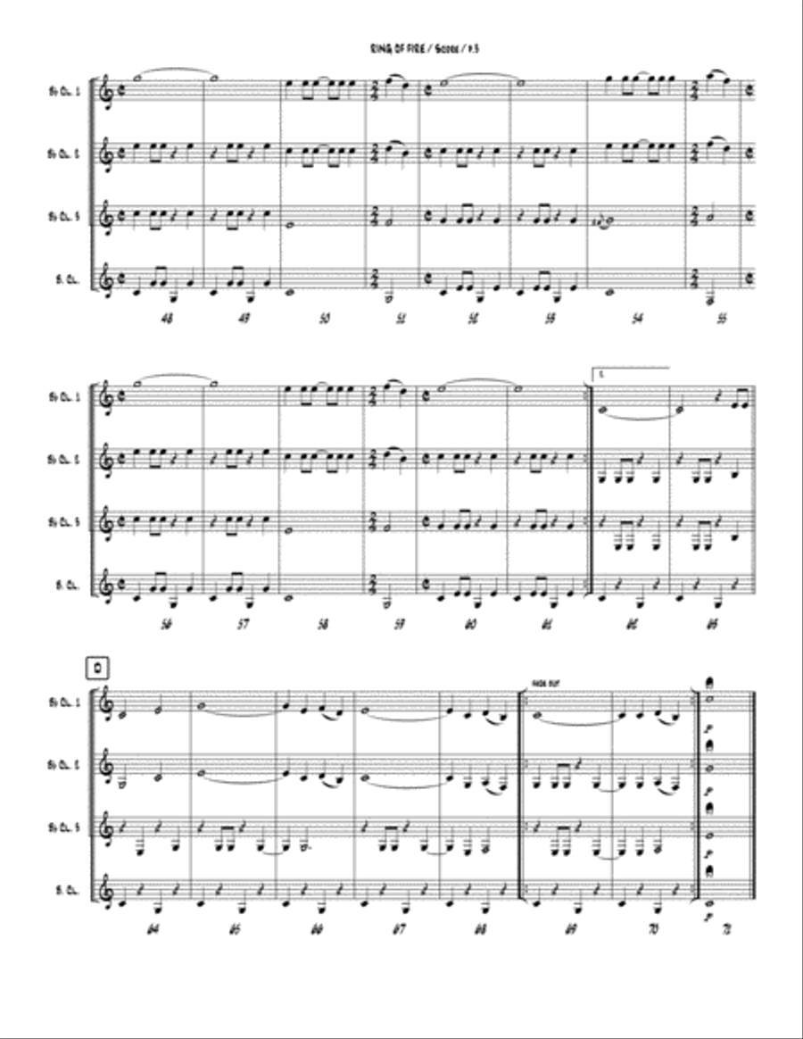 Ring Of Fire Ring Of Fire Woodwind Quartet scores gallery preview page 3