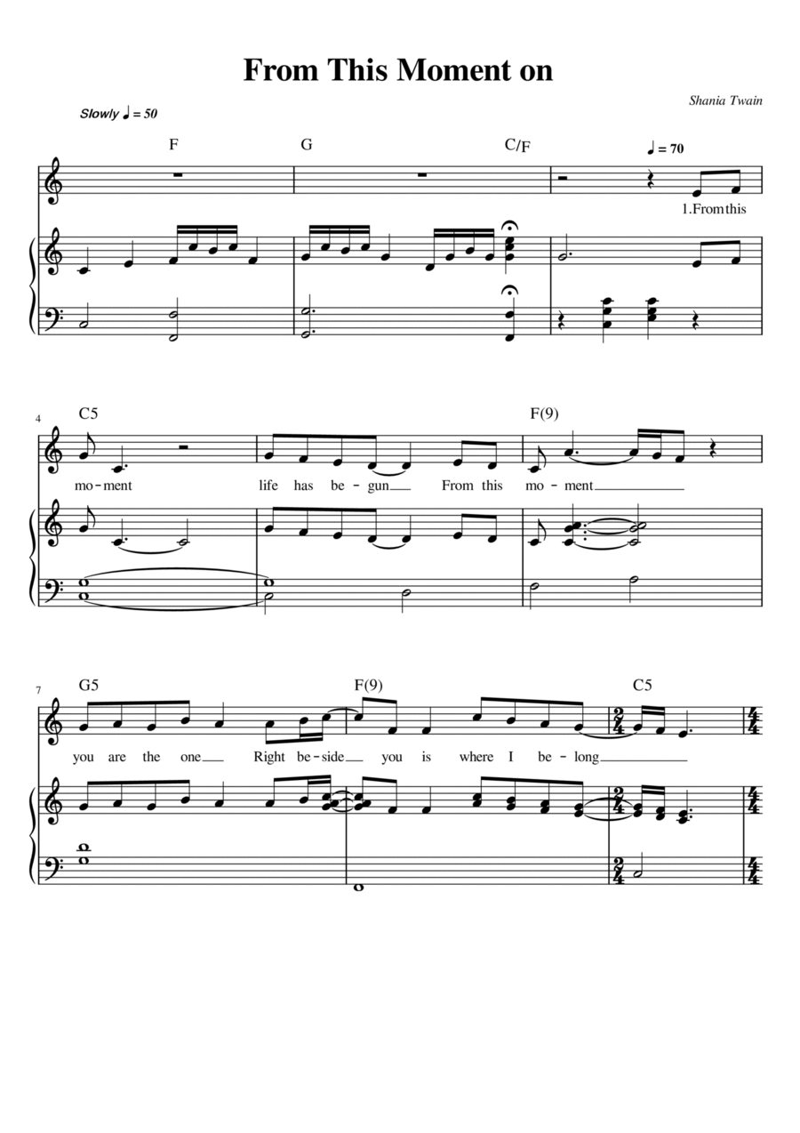From This Moment On From This Moment On A Cappella scores gallery preview page 1