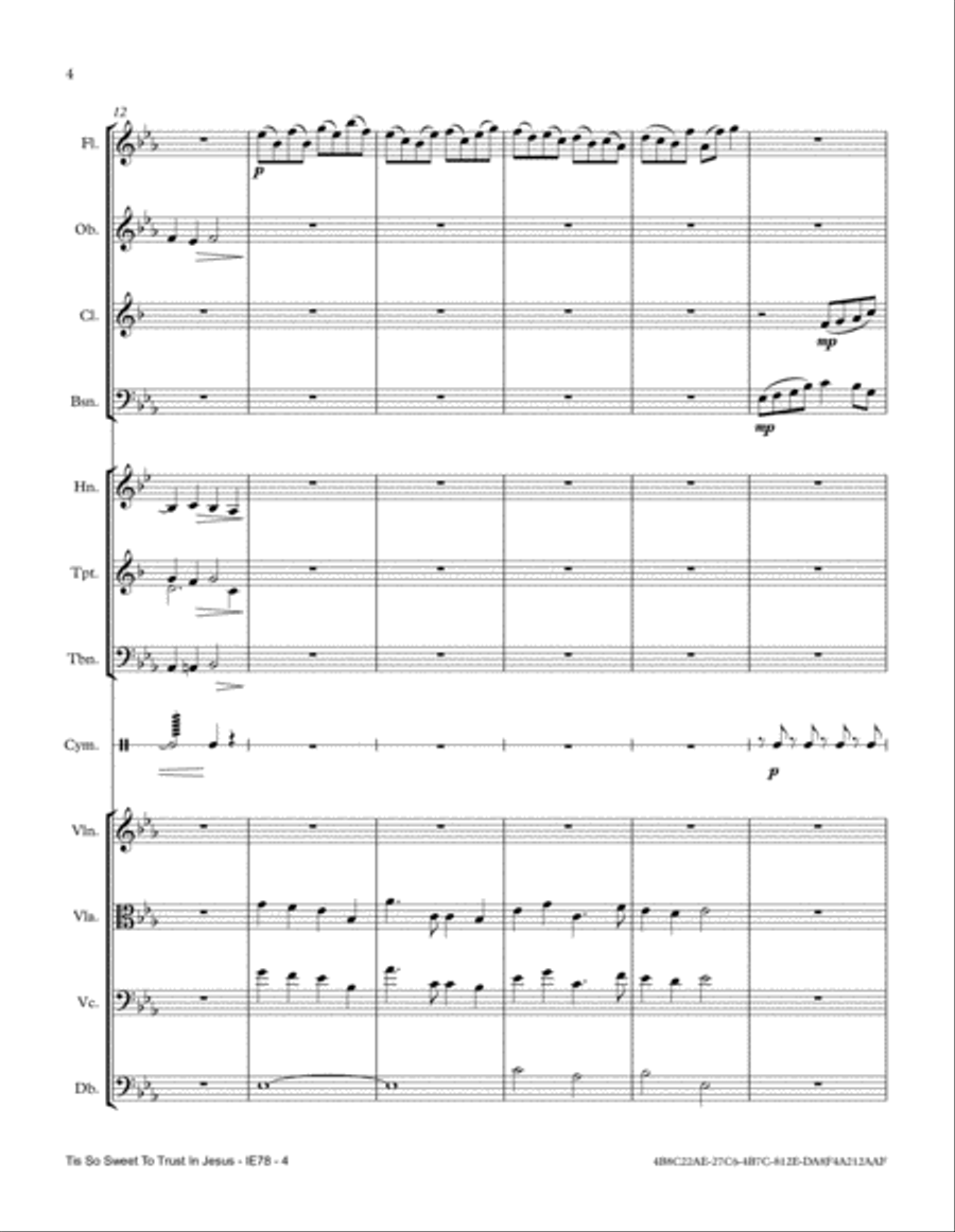 'Tis So Sweet To Trust In Jesus Full Orchestra scores gallery preview page 4