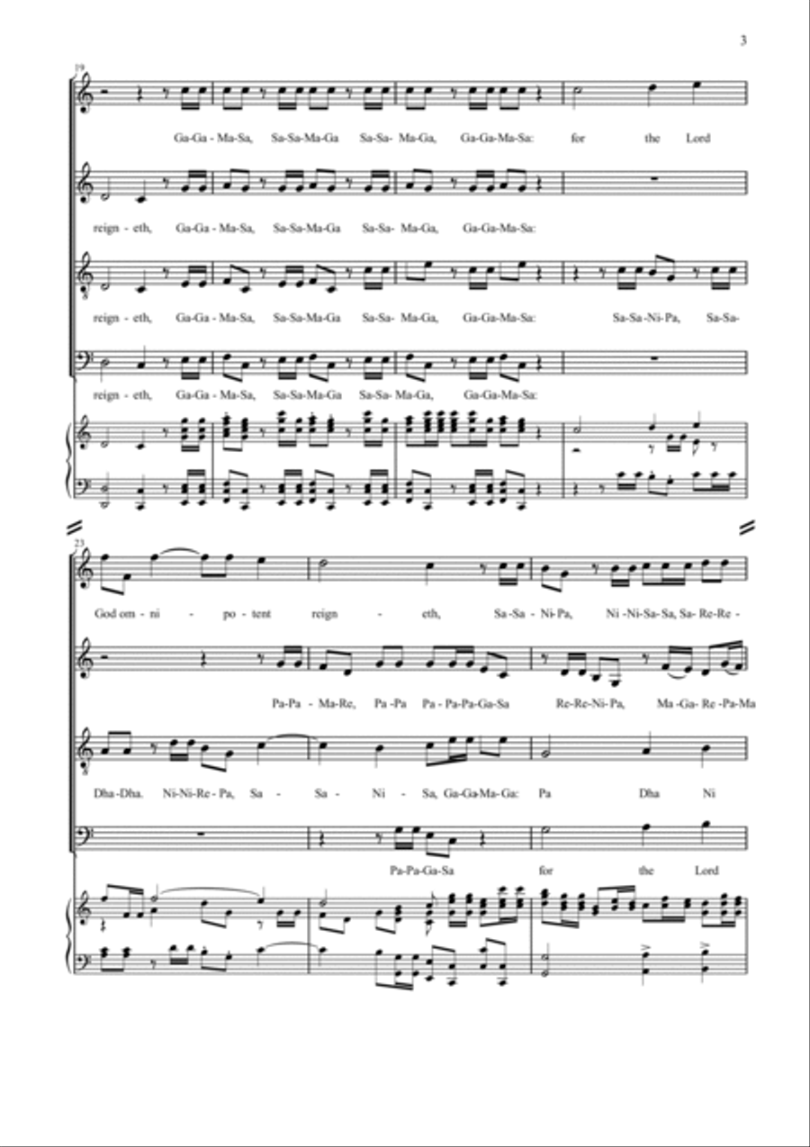 Hallelujah Chorus (Eastern) 4-Part scores gallery preview page 3