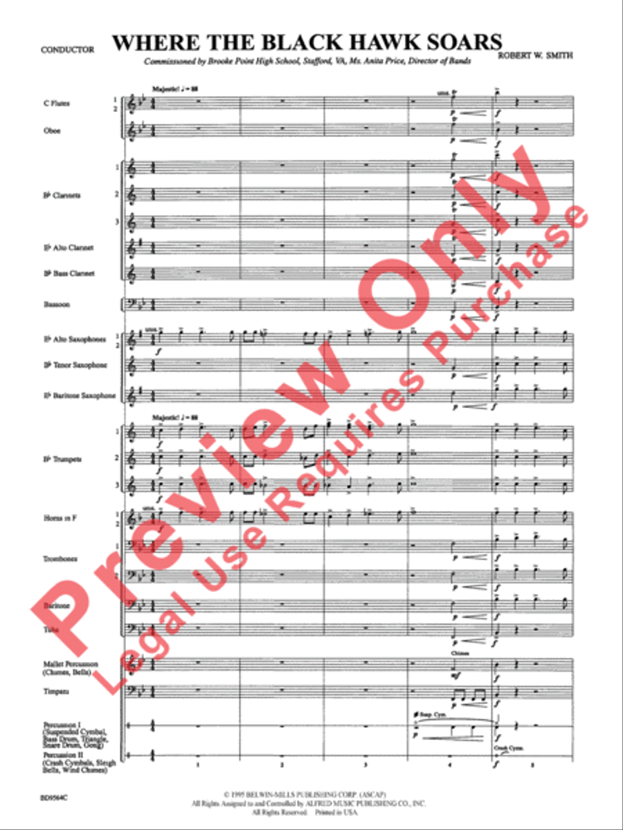 Where the Black Hawk Soars Concert Band scores gallery preview page 4