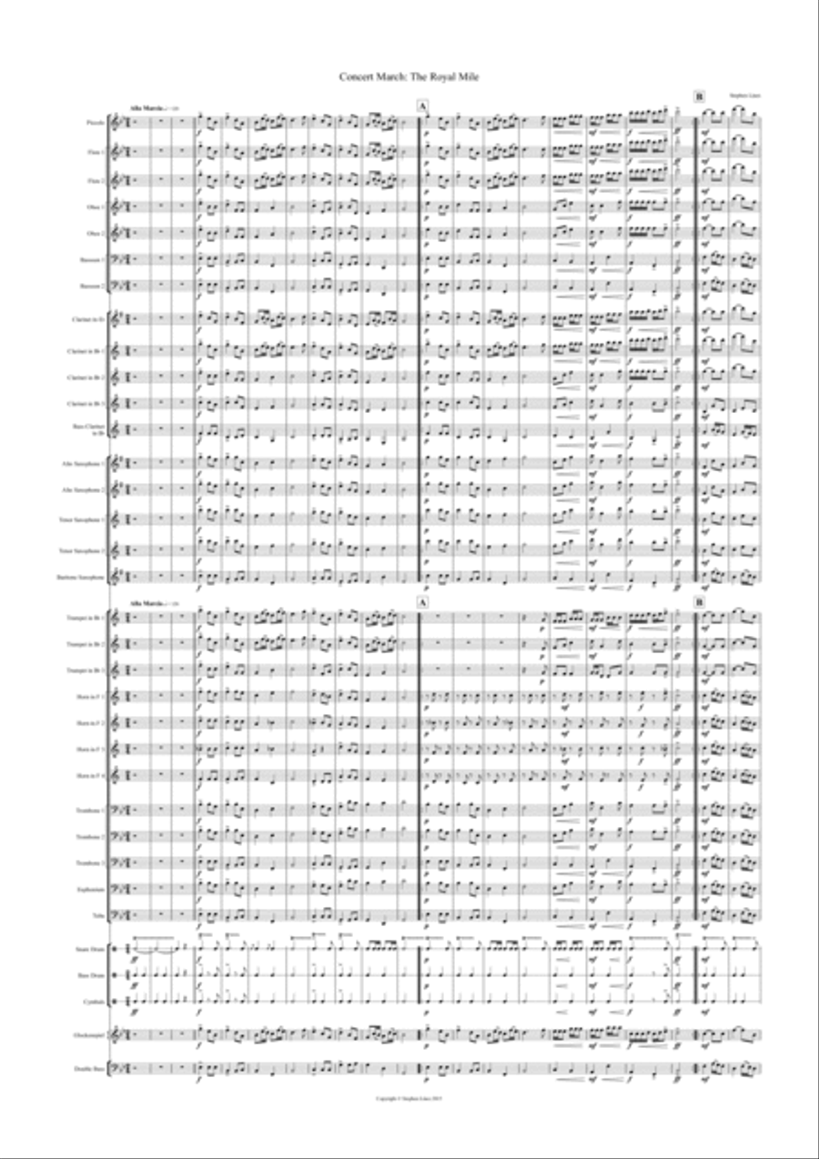 Concert March - The Royal Mile Marching Band scores gallery preview page 2