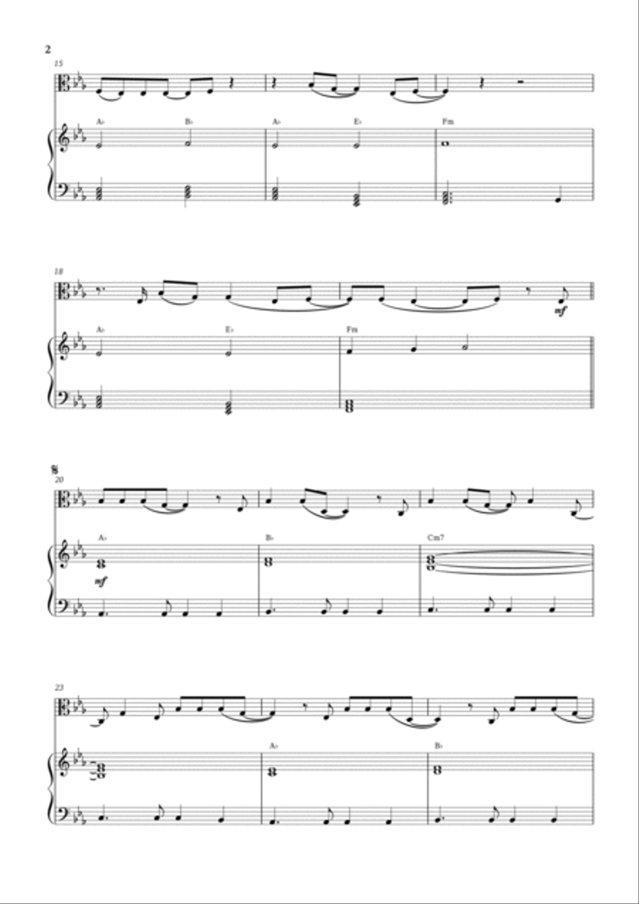 Running Up That Hill Viola scores gallery preview page 2