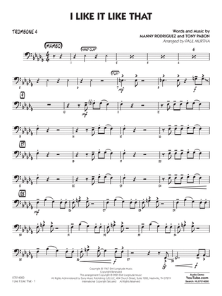 I Like It Like That (arr. Paul Murtha) - Trombone 4