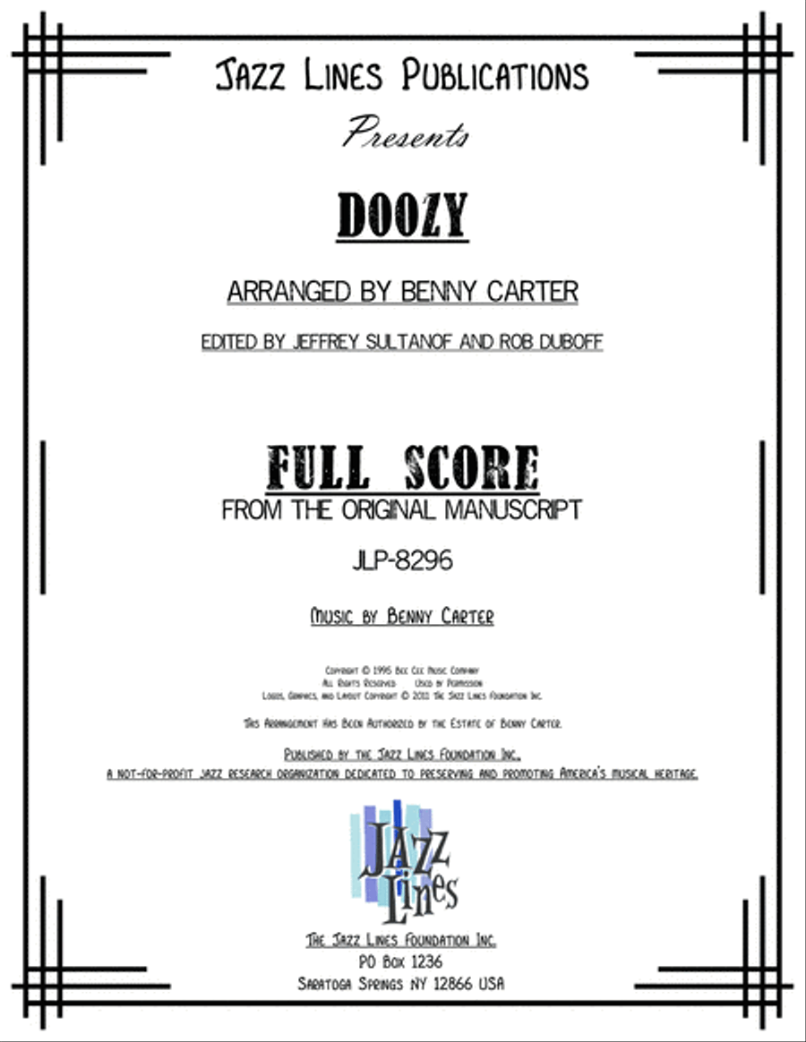 Doozy [Big Band Version] Big Band scores gallery preview page 2