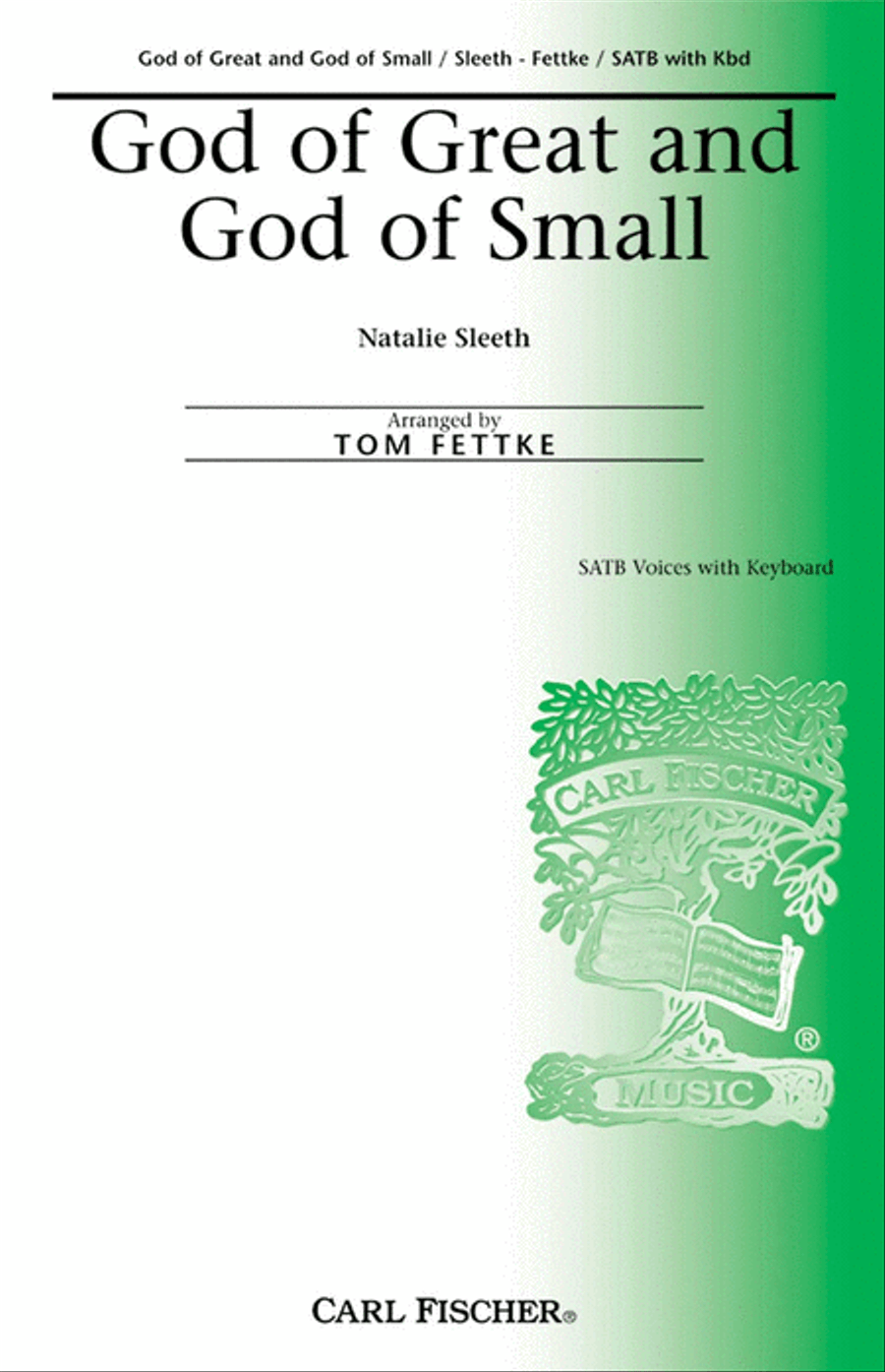 God of Great And God of Small 4-Part scores gallery preview page 1