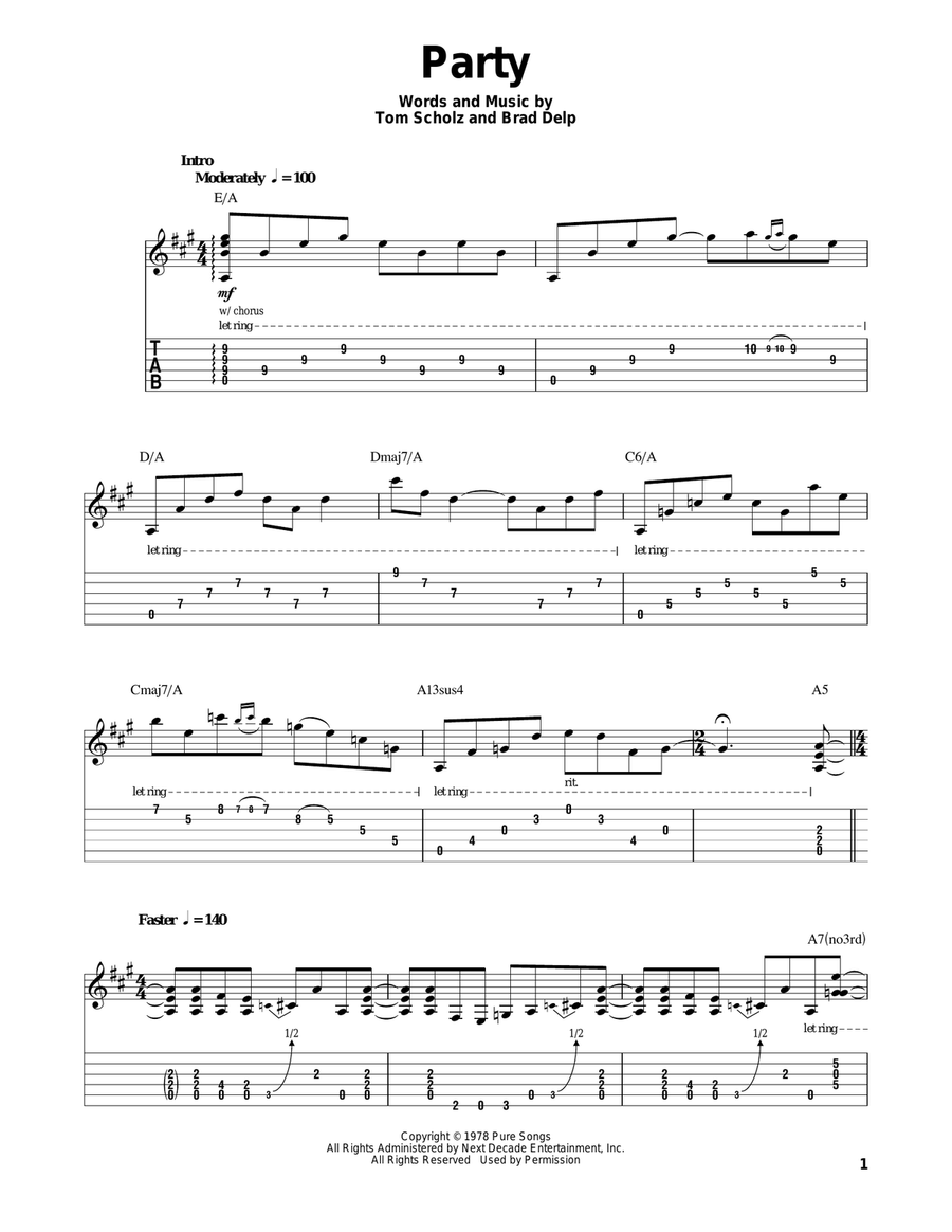 Party Acoustic Guitar scores gallery preview page 1