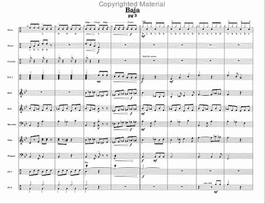 Baja Baja Percussion Ensemble scores gallery preview page 5