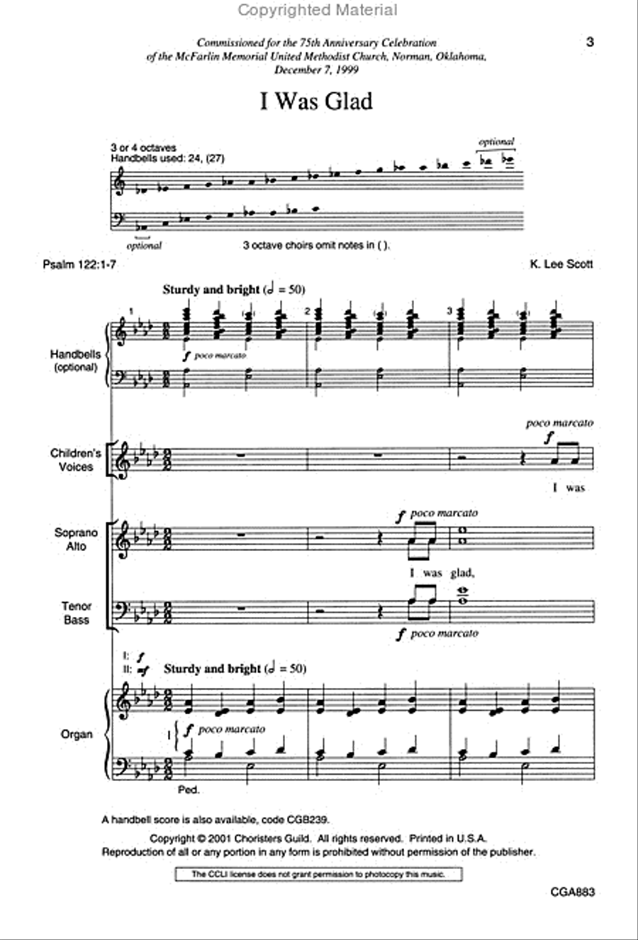 I Was Glad (Choral Score) Choir scores gallery preview page 2