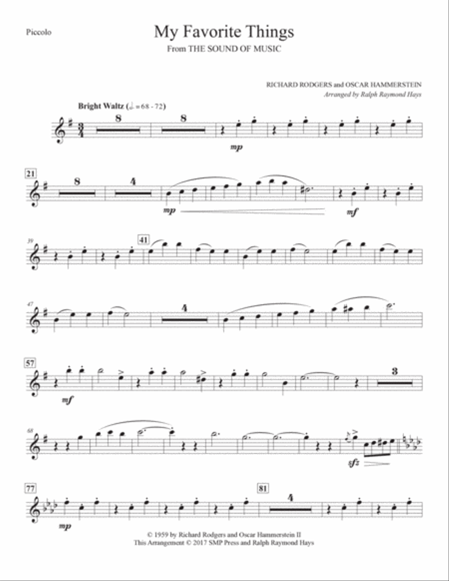 My Favorite Things Flute Choir scores gallery preview page 6