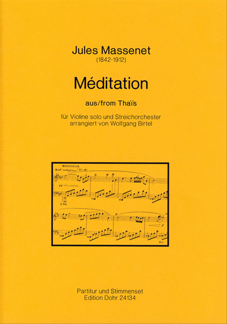 Méditation aus Thais (für Violine solo und Streichorchester) String Orchestra scores gallery preview page 1
