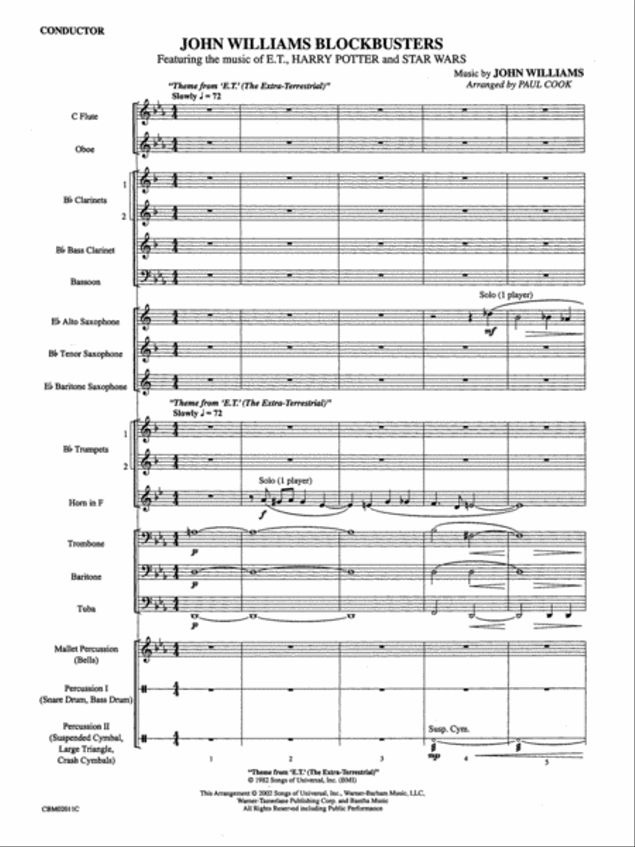 John Williams Blockbusters Concert Band scores gallery preview page 3