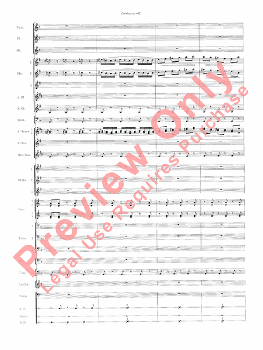 Carmen Suite Concert Band scores gallery preview page 44