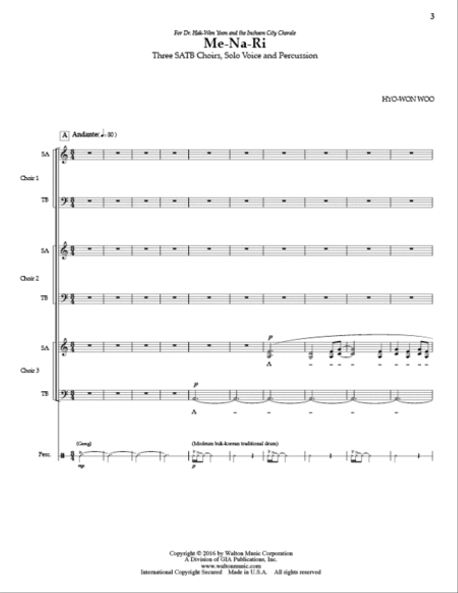 Me-Na-Ri Me-Na-Ri 4-Part scores gallery preview page 2