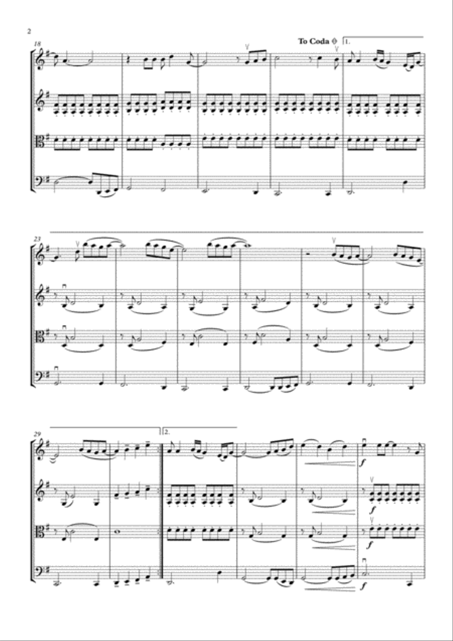 Wonderful Tonight String Quartet scores gallery preview page 6