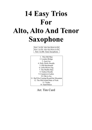 14 Easy Trios For Alto, Alto and Tenor Saxophone.