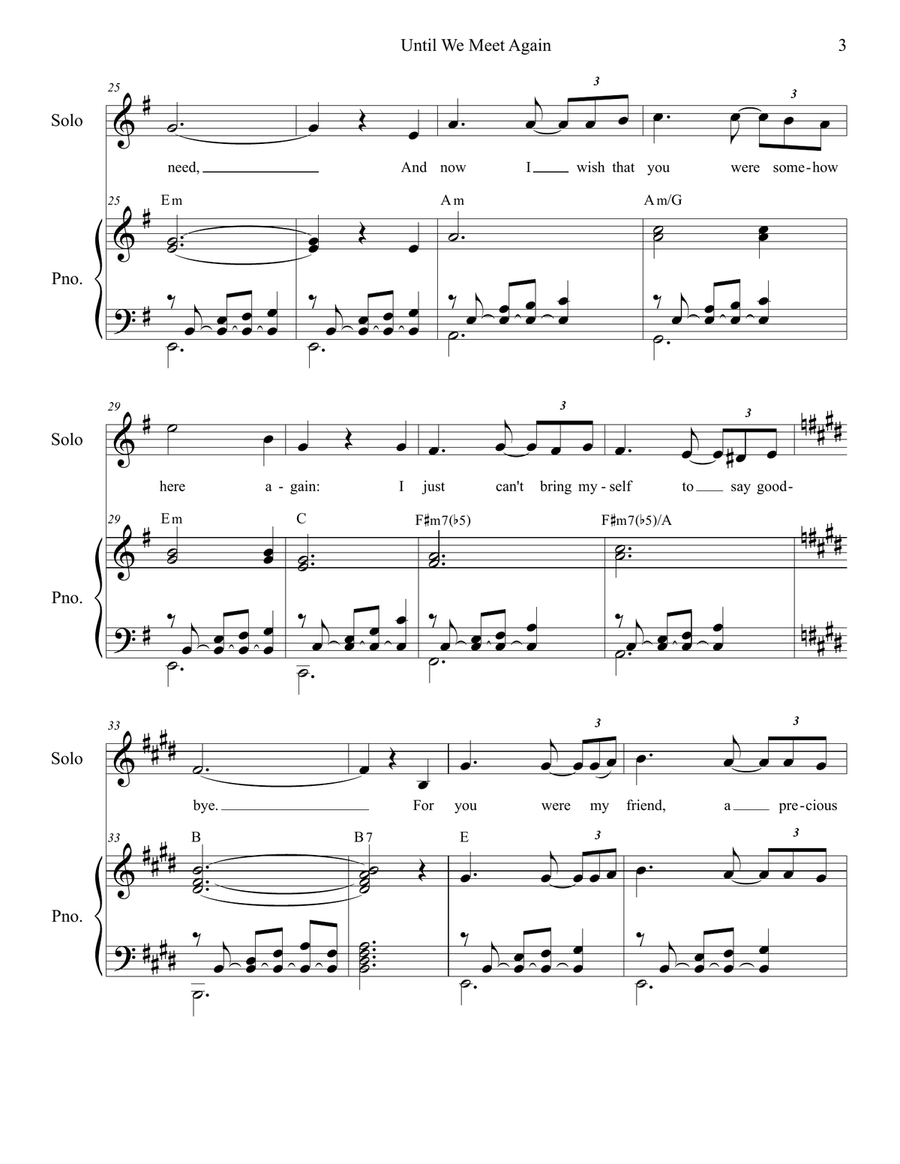Until We Meet Again (Funeral Version) Piano, Vocal scores gallery preview page 4