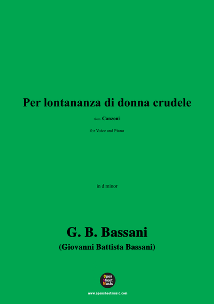 G. B. Bassani-Per lontananza di donna crudele,in d minor