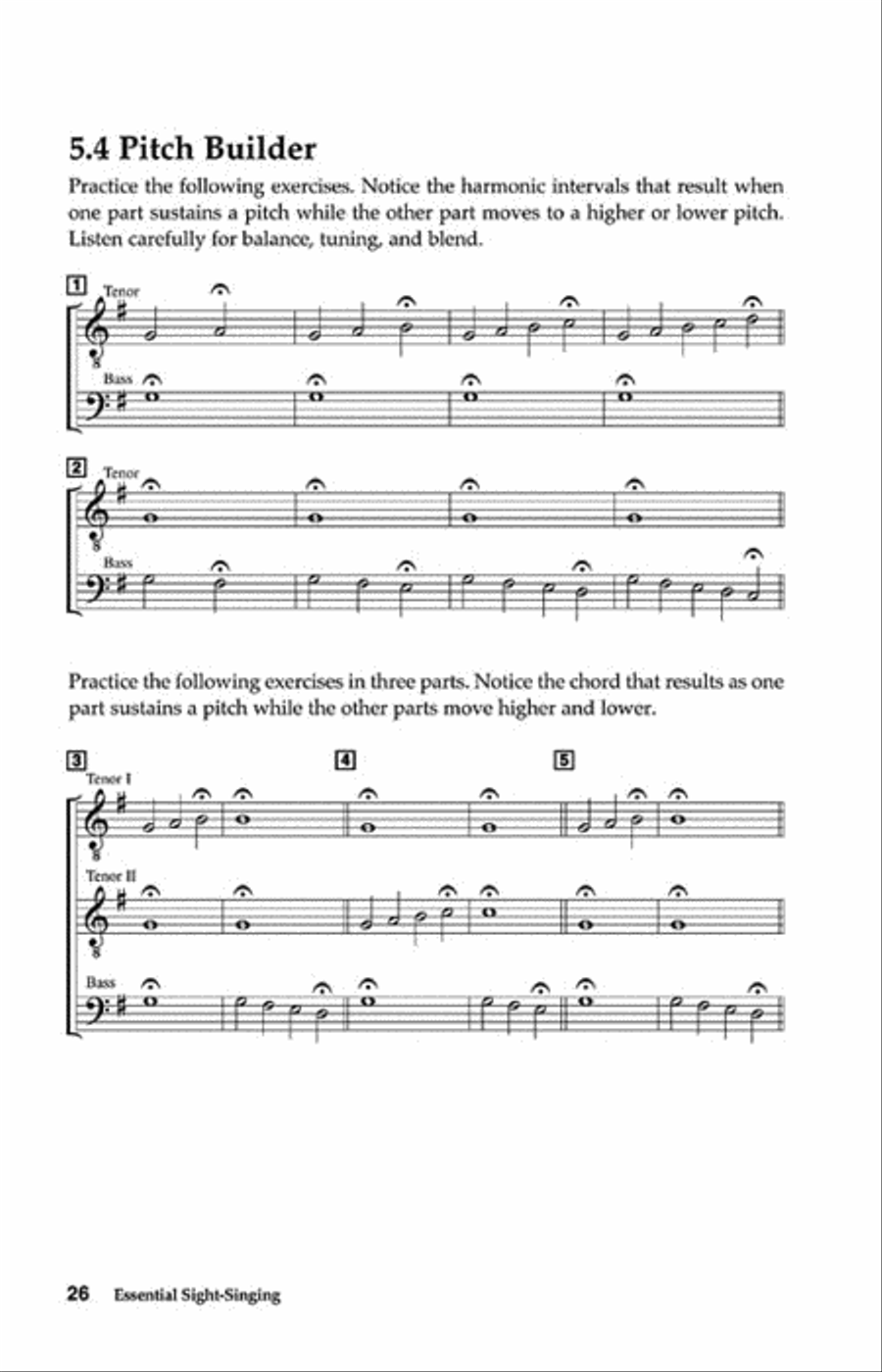 Essential Sight-Singing Volume 2 Male Voices TB scores gallery preview page 5
