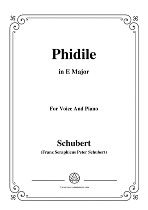 Schubert-Phidile,in E Major,for Voice&Piano